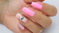 Neon LOVELY jeweled nails / FunLac