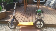 How to make gas skateboard scooter Go!! Hulajnoga spalinowa Silnik od kosy