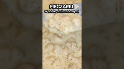  Szybkie pieczarki w sosie śmietanowym  #pieczarki #sos #obiad #shorts #przepis #gotowanie