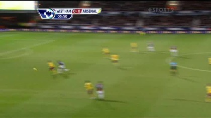Premier League sezon 2010/2011 West Ham United - Arsenal Londyn 15. 01. 2011 1 połowa