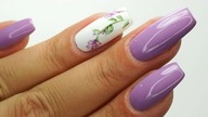 Simple lawender nails art / zdobienie z Golden Rose