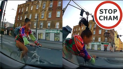 Rowerzystka doprowadza do kolizji i ucieka z miejsca zdarzenia #1936 Wasze Filmy