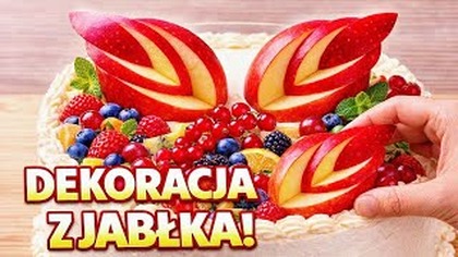 LISTKI Z JABŁKA   Super prosty sposób na efektowną dekorację sałatki, tortu lub deseru