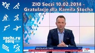 Gratulacje dla Kamila Stocha (10. 02. 2014)