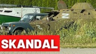 Symbole Z na samochodach w POLSKIM mieście.  Tego znaku używają żołnierze Putina