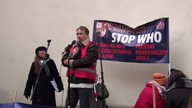 1. 12. 2023 Adam Hareńczyk Ruch Szesnastu Postulat&oacute;w na proteście STOP WHO