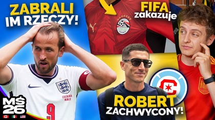 Reprezentacja Anglii OKRADZIONA! FIFA zmusza Egipt do zmiany koszulek! Lewandowski ZACHWYCONY w USA!