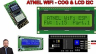ATNEL WiFi ESP - wyświetlacze alfanumeryczne COG oraz LCD I2C - 2x16.  Możliwości i konfiguracja.