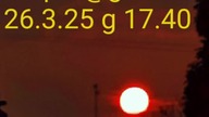 Cieszyn zachód słońca przed chmurami