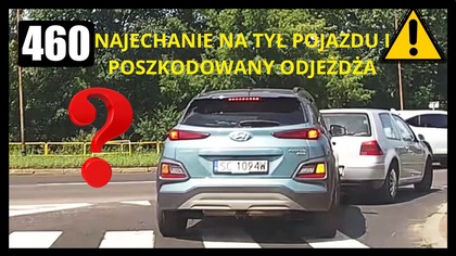 Najechanie na tył i odjazd poszkodowanego