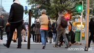Styropianowa kukła żebrała w Szczecinie