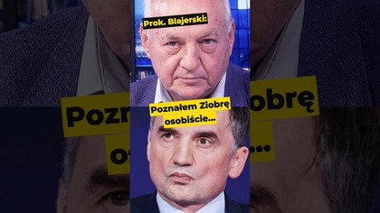 Prok.  Blajerski: Poznałem Ziobrę osobiście #Ziobro #polityka