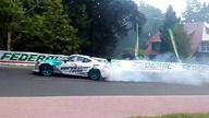 Niekontrolowany wypadek na zawodach King of Touge Karpacz