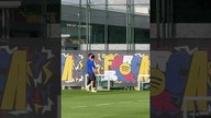 Lewandowski i Szczęsny na treningu FC Barcelony