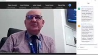 Burmistrz Roman Kaczmarczyk podczas spotkania online odpowiada na pytania o odwiert badawczy w Lądku
