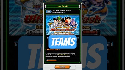 89 VIRTUAL ULTIMATE CLASH DBZ DOKKAN BATTLE TEAMS BACKBTO ORGIN