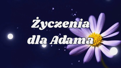 Życzenia imieninowe dla Adama  Niech każdy krok prowadzi Cię ku radości! 
