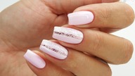 Pink glitter ornament nails / Bluesky Polska