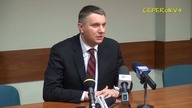 Konferencja prasowa Przemysława Wiplera w Tarnobrzegu