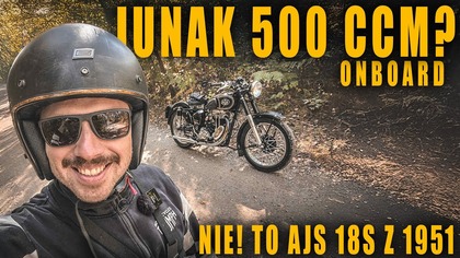 Junak 500 ccm z 1951 - tak jeździ - onboard! A nie czekaj, to AJS 18S