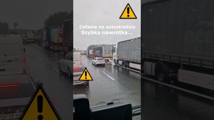 Cofanie na autostradzie - szybka nawrotka #shorts #rikordwidjo