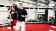 Techniki MMA/ Uderzenie łokciem po lewym prostym.