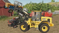 Tractor Traktor John Deere & JCB Bulldozer & Demolition- Farmer Checks the durability of the equipme