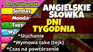 Dni tygodnia po angielsku