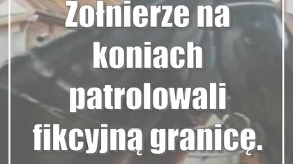Żołnierze na koniach patrolowali fikcyjną granicę.  Szukali dywersantów