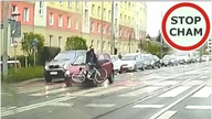 Potrącenie rowerzysty na przejeździe dla rowerów w Poznaniu #618 Wasze Filmy