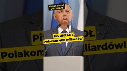 Marian Banaś ujawnia: PiS ukradł Polakom 400 mld zł! #polityka #Banaś #PiS #NIK