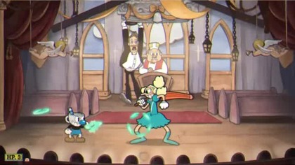 Mugman vs Sally Stageplay No Hit Run #cuphead #shorts