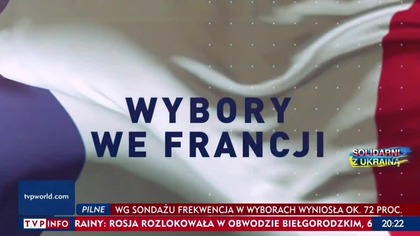 TVP Info - Przerywnik programu poświęconego wyborom prezydenckim we Francji (24. 04. 2022)