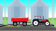 Combine Harvester | Red Tractor Story | Kombajn i Traktor dla dzieci - Praca na Farmie Bajka