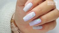 Delicate flowers and pattern nails art tutorial / Cuccio