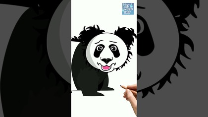 Rysowanie pandy w dżungli dla dzieci