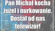 Pan Michał kocha żużel i nurkowanie.  Wygrał od nas telewizor!