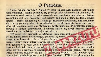 [294] Z odrzutu: o Prawdzie (1925) W. B.  + nagranie archiwalne