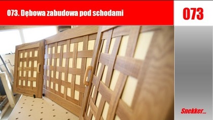 073 Dębowa zabudowa pod schodami