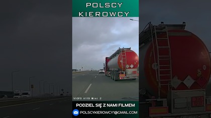 Zajechanie drogi przez cysternę #shorts #polscykierowcy #polska #policja