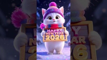 Szczęśliwego Nowego Roku 2026!  #shorts #życzenia #nowyrok #życzenianoworoczne #humor #kot