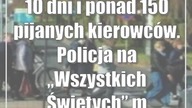 10 dni i ponad 150 pijanych kierowców.  Policja na Wszystkich Świętych miała co robić
