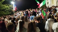 34 Festiwal Młodych w Medjugorie dzień 1 przed kościołem św.  Jakuba 1