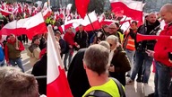 Grzegorz Braun wspierał rolników na proteście w Warszawie