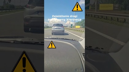 Agresywny kierowca, zajeżdżanie drogi #shorts #rikordwidjo