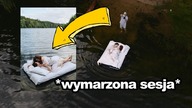 ŁÓŻKO NA WODZIE *sesja zdjęciowa nad jeziorem dla pary*