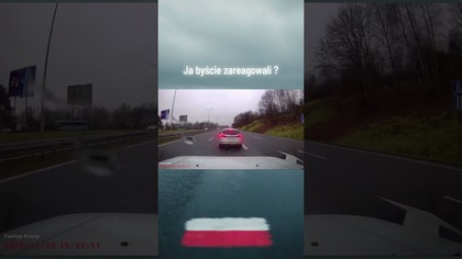 SZOK! Taksówkarz blokuje auto na ekspresówce  centymetry od dramatu! #wypadek #polscykierowcy