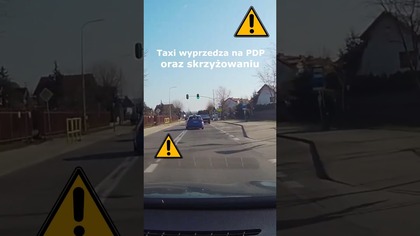 Taxi wyprzedza na PDP oraz skrzyżowaniu #shorts #rikordwidjo