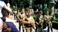 Sowieci w zamku Książ,( rekonstrukcja),piknik historyczny 23. 06 . 2013
