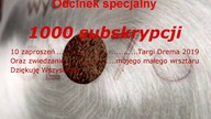Podziękowanie na 1000 subskrypcji.